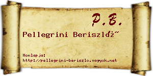 Pellegrini Beriszló névjegykártya